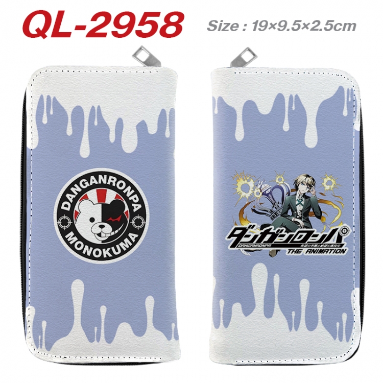 Dangan-Ronpa Anime peripheral PU leather full-color long zippered wallet 19.5x9.5x2.5cm QL-2958