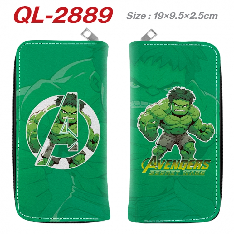 Marvel Anime peripheral PU leather full-color long zippered wallet 19.5x9.5x2.5cm QL-2889