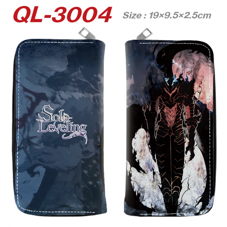 Solo Leveling:Arise Anime peripheral PU leather full-color long zippered wallet 19.5x9.5x2.5cm QL-3004