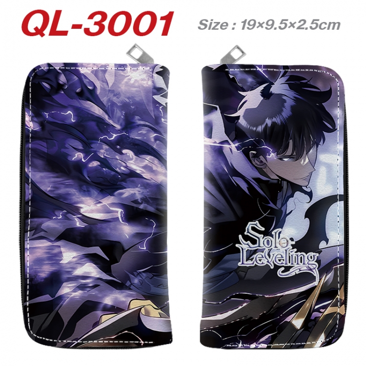 Solo Leveling:Arise Anime peripheral PU leather full-color long zippered wallet 19.5x9.5x2.5cm QL-3001