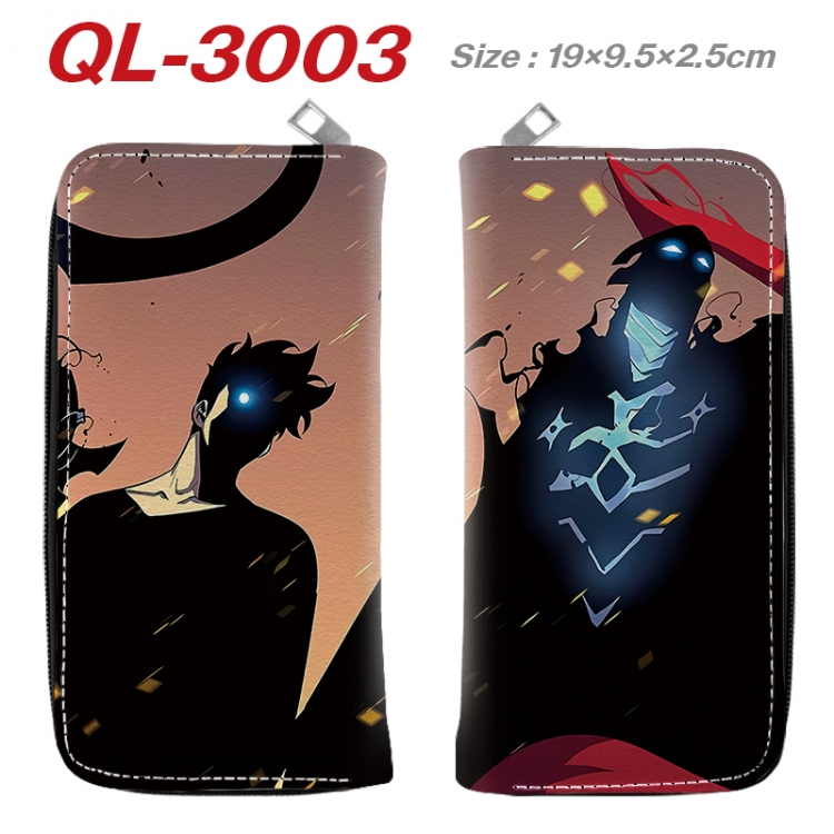 Solo Leveling:Arise Anime peripheral PU leather full-color long zippered wallet 19.5x9.5x2.5cm  QL-3003