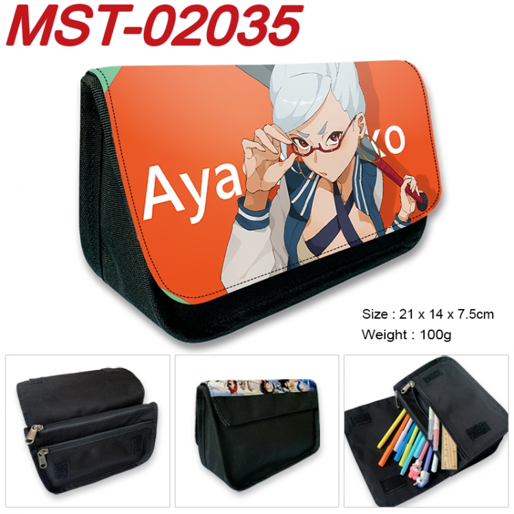 Dandadan Anime Velcro canvas zipper pencil case Pencil Bag 21x14x7.5cm MST-02035