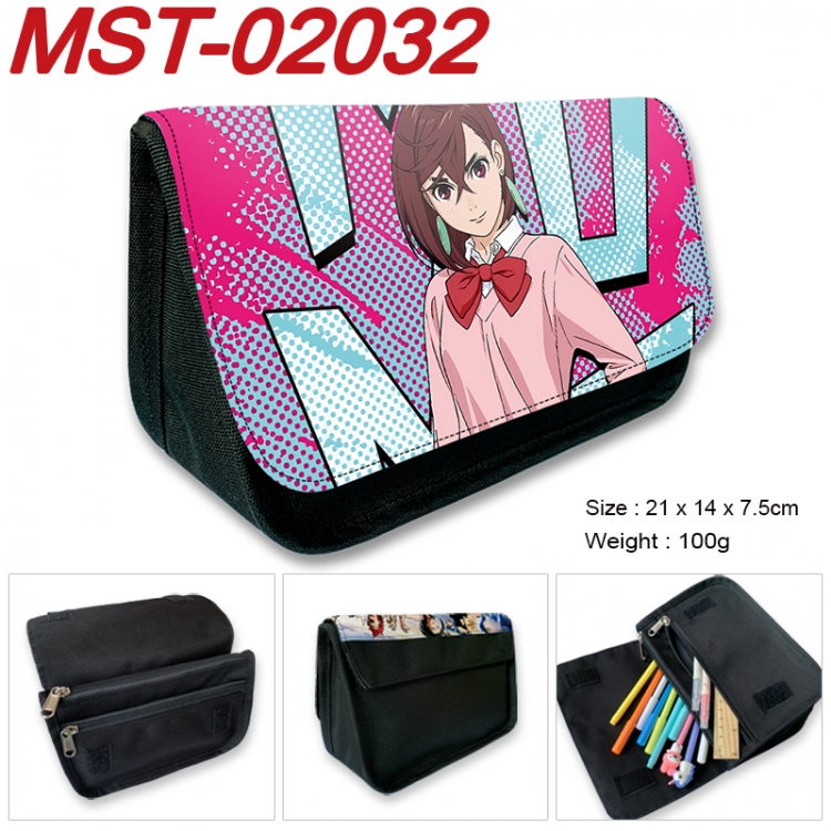 Dandadan Anime Velcro canvas zipper pencil case Pencil Bag 21x14x7.5cm MST-02032