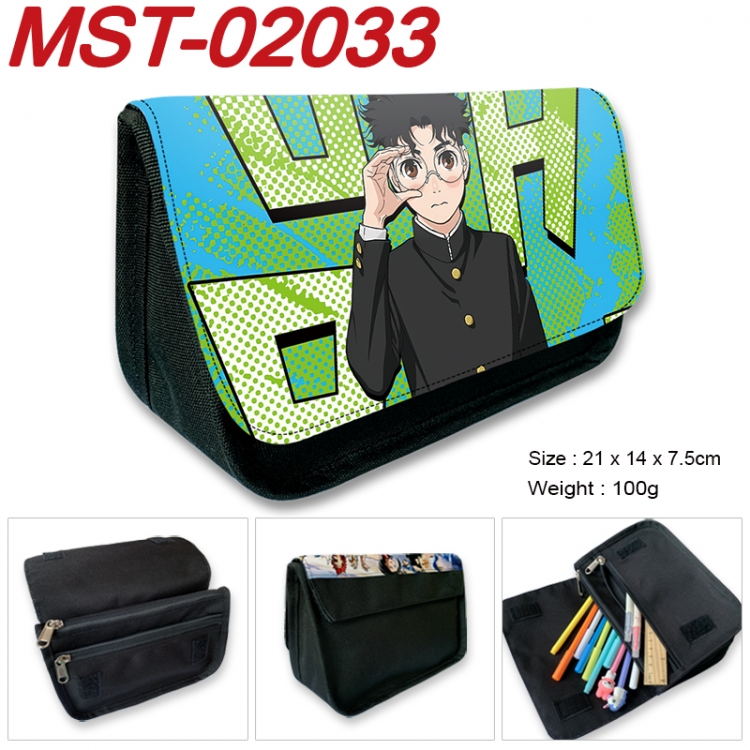 Dandadan Anime Velcro canvas zipper pencil case Pencil Bag 21x14x7.5cm MST-02033