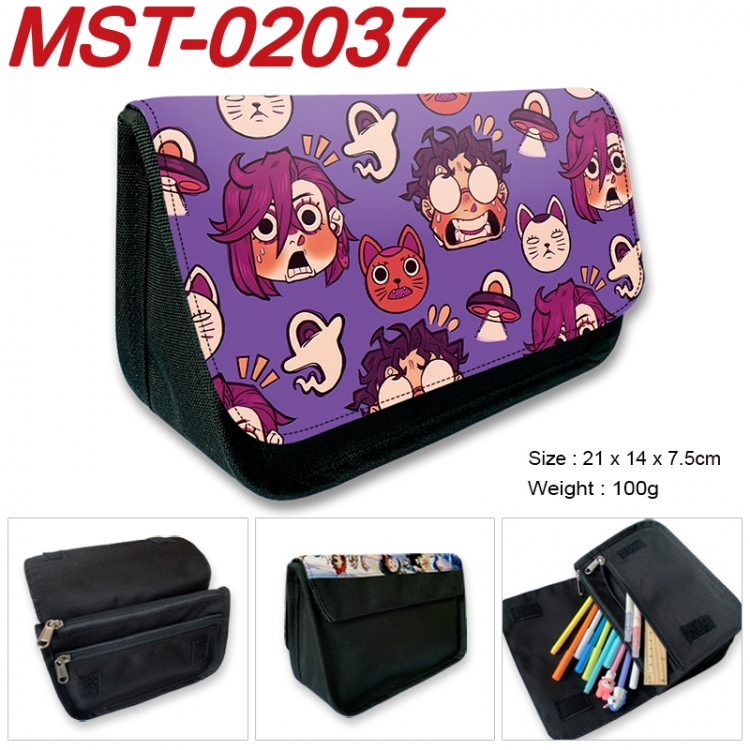 Dandadan Anime Velcro canvas zipper pencil case Pencil Bag 21x14x7.5cm MST-02037