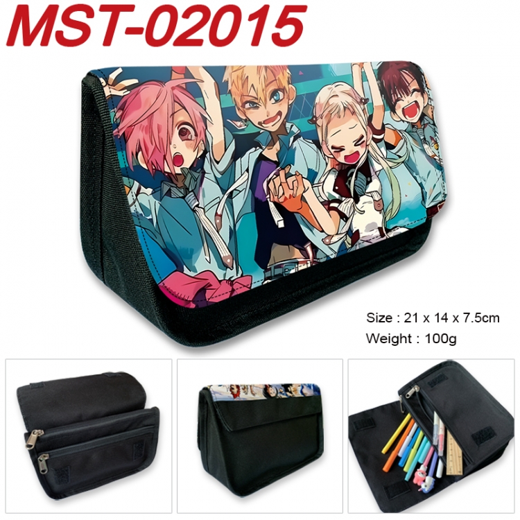 Toilet-bound Hanako-kun Anime Velcro canvas zipper pencil case Pencil Bag 21x14x7.5cm MST-02015