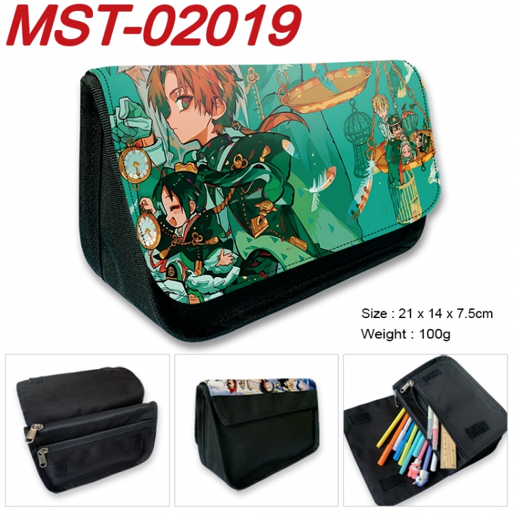 Toilet-bound Hanako-kun Anime Velcro canvas zipper pencil case Pencil Bag 21x14x7.5cm MST-02019