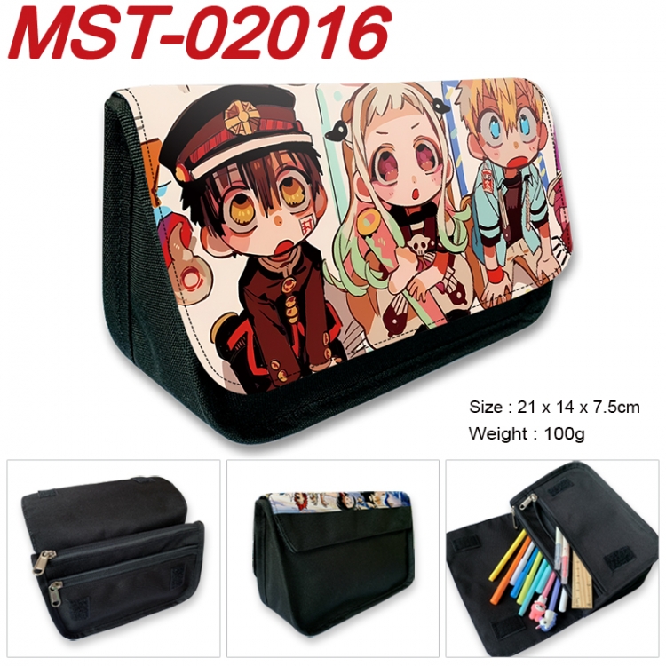 Toilet-bound Hanako-kun Anime Velcro canvas zipper pencil case Pencil Bag 21x14x7.5cm MST-02016