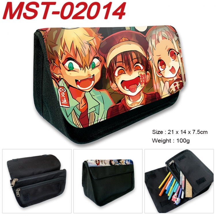 Toilet-bound Hanako-kun Anime Velcro canvas zipper pencil case Pencil Bag 21x14x7.5cm MST-02014