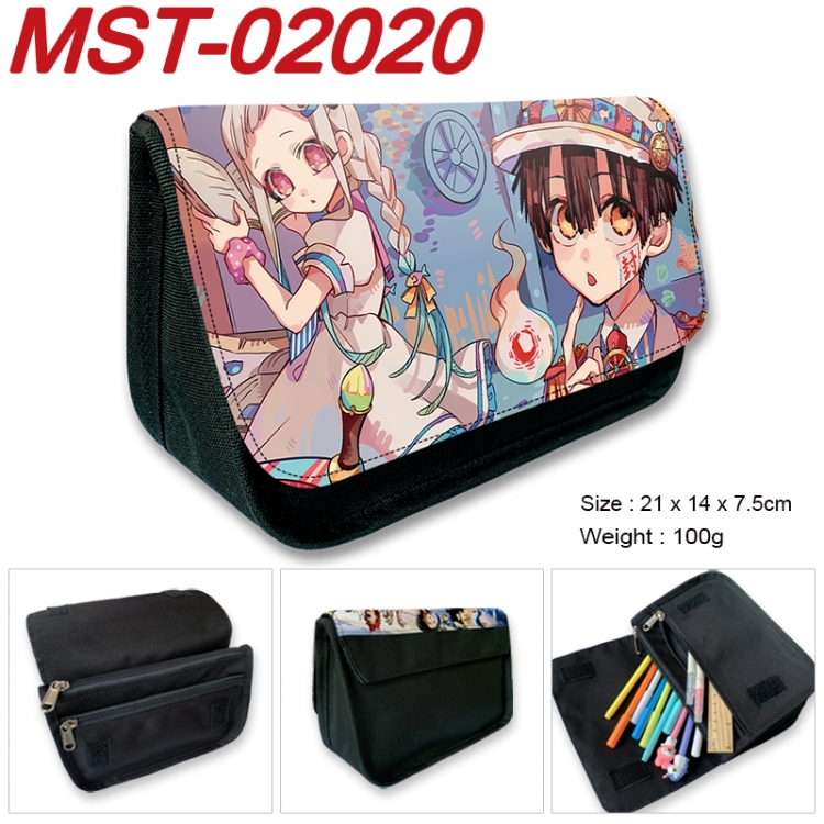 Toilet-bound Hanako-kun Anime Velcro canvas zipper pencil case Pencil Bag 21x14x7.5cm MST-02020
