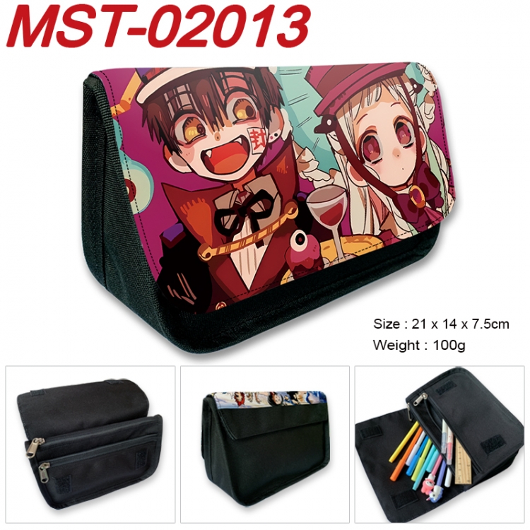 Toilet-bound Hanako-kun Anime Velcro canvas zipper pencil case Pencil Bag 21x14x7.5cm MST-02013