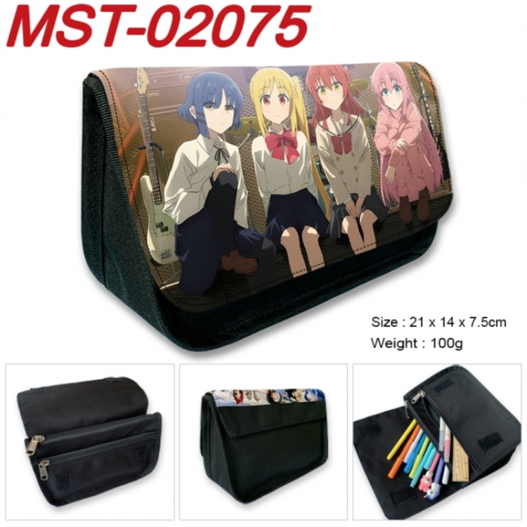 BOCCHI THE ROCK! Anime Velcro canvas zipper pencil case Pencil Bag 21x14x7.5cm MST-02075