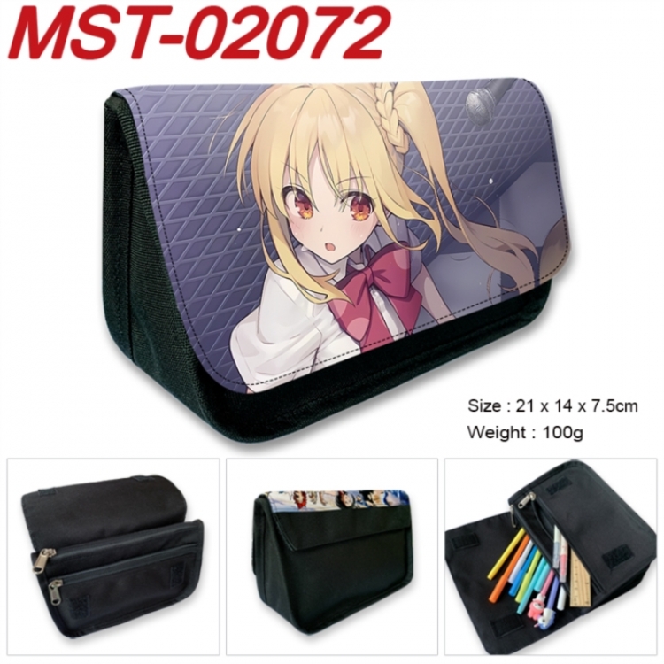 BOCCHI THE ROCK! Anime Velcro canvas zipper pencil case Pencil Bag 21x14x7.5cm MST-02072