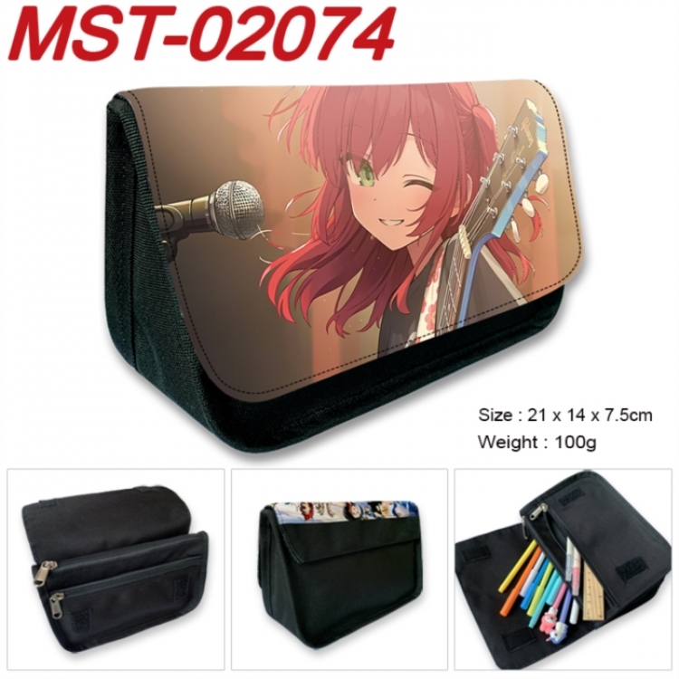 BOCCHI THE ROCK! Anime Velcro canvas zipper pencil case Pencil Bag 21x14x7.5cm MST-02074