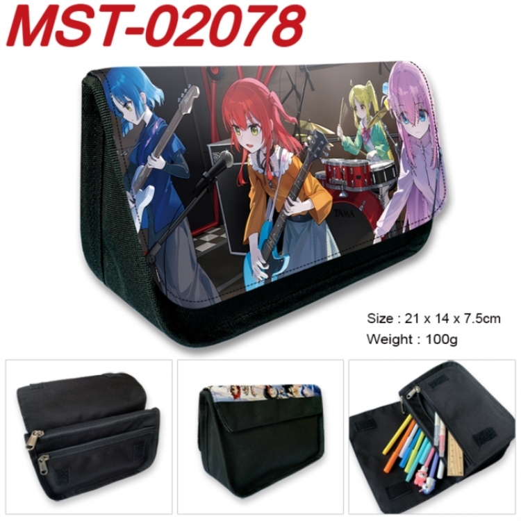 BOCCHI THE ROCK! Anime Velcro canvas zipper pencil case Pencil Bag 21x14x7.5cm MST-02078