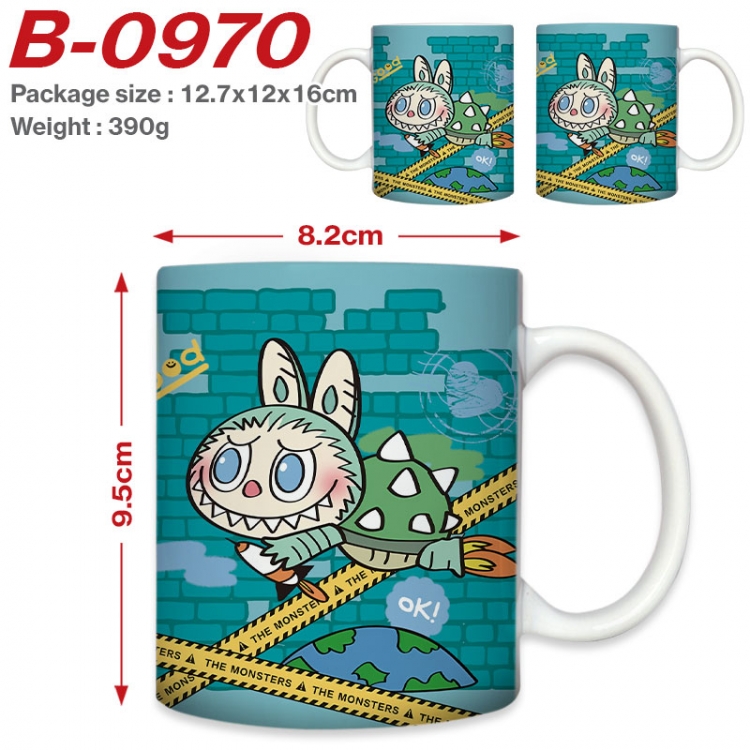 Labubu  Anime printed ceramic mug 400ml (single carton foam packaging)  B-0970