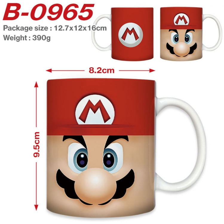 Super Mario Anime printed ceramic mug 400ml (single carton foam packaging) B-0965