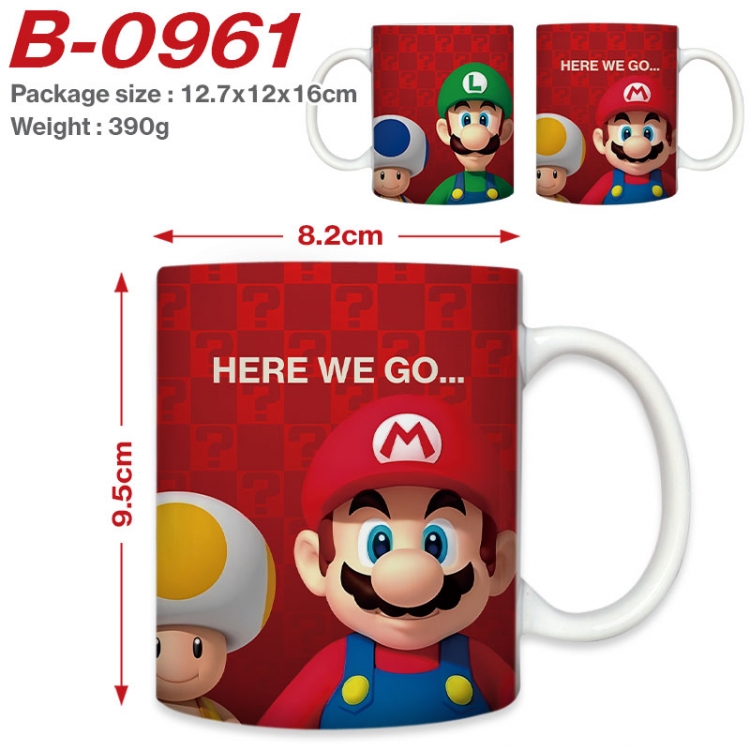 Super Mario Anime printed ceramic mug 400ml (single carton foam packaging) B-0961