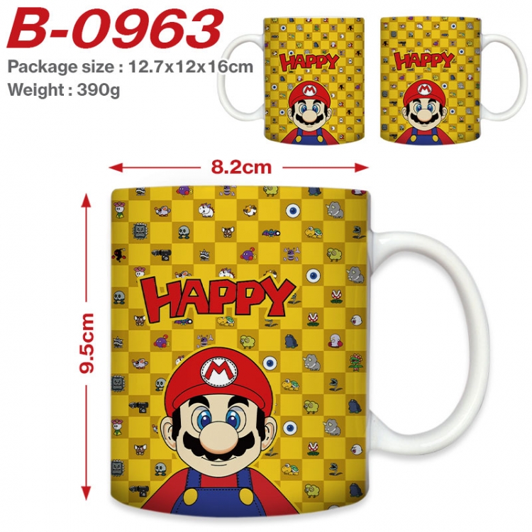 Super Mario Anime printed ceramic mug 400ml (single carton foam packaging)  B-0963