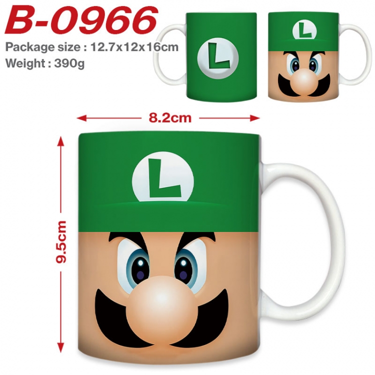 Super Mario Anime printed ceramic mug 400ml (single carton foam packaging)  B-0966