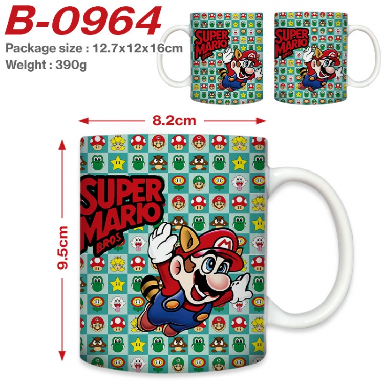 Super Mario Anime printed ceramic mug 400ml (single carton foam packaging)  B-0964