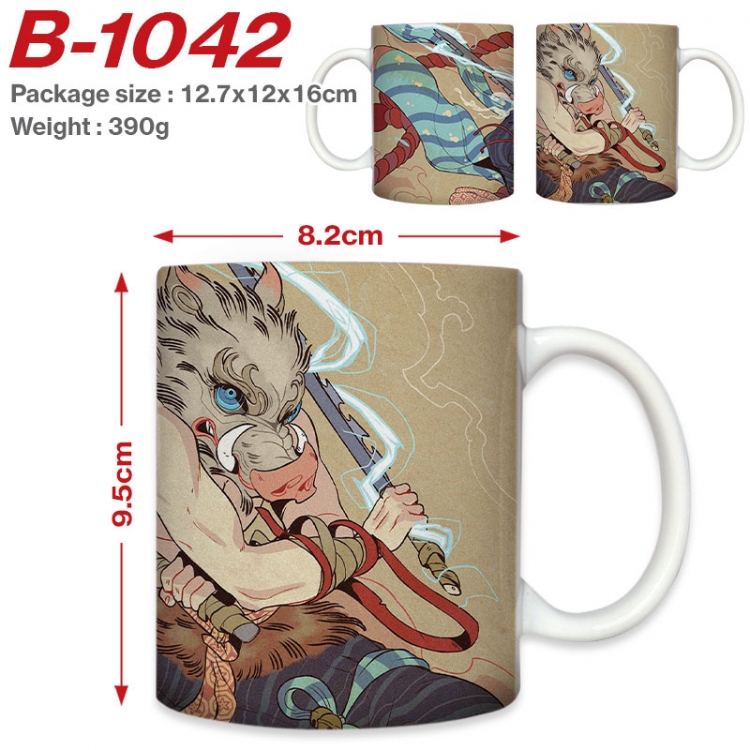 Demon Slayer Kimets Anime printed ceramic mug 400ml (single carton foam packaging)  B-1042