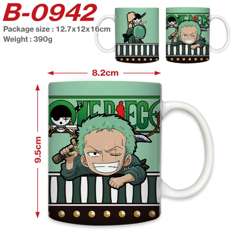 One Piece Anime printed ceramic mug 400ml (single carton foam packaging)  B-0942