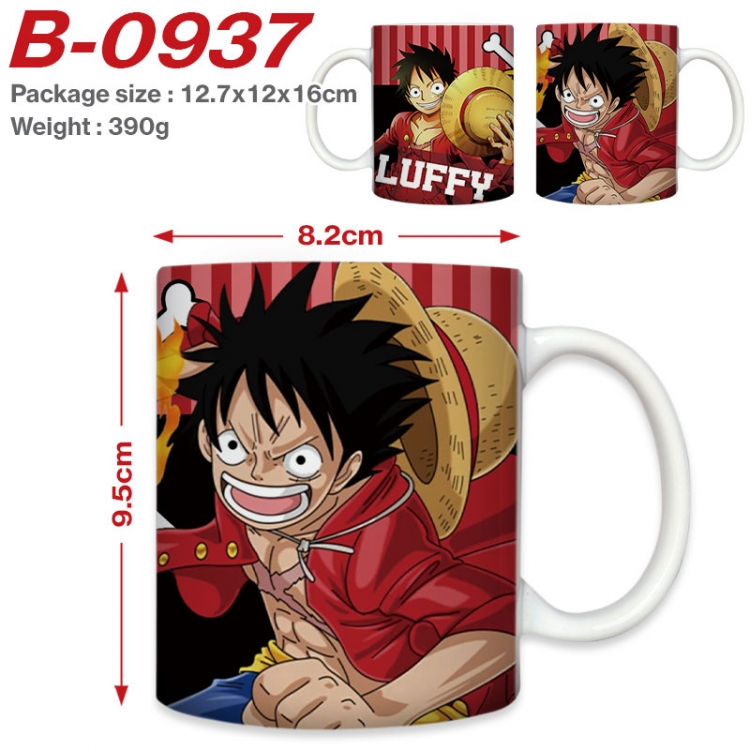One Piece Anime printed ceramic mug 400ml (single carton foam packaging)  B-0937