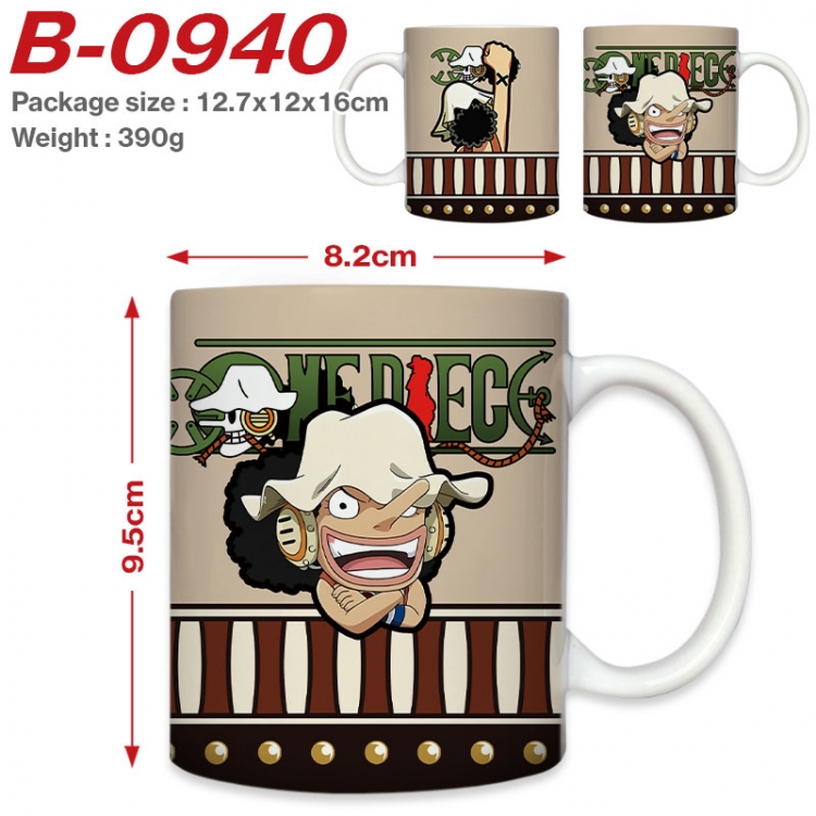 One Piece Anime printed ceramic mug 400ml (single carton foam packaging)  B-0940