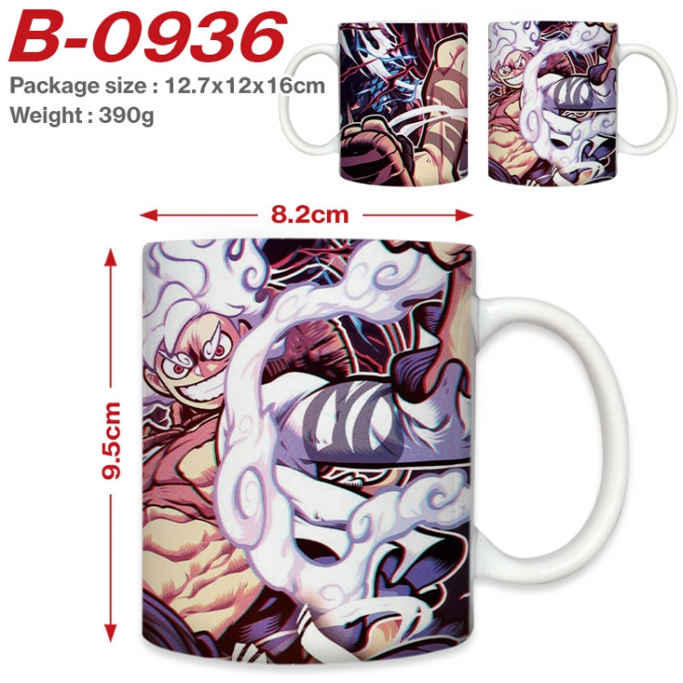 One Piece Anime printed ceramic mug 400ml (single carton foam packaging)  B-0936