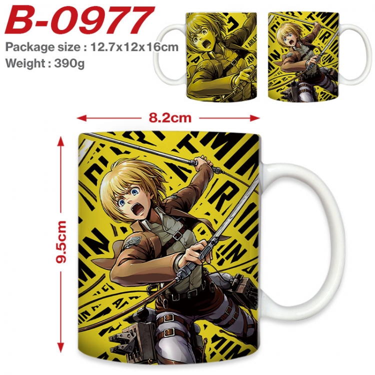 Shingeki no Kyojin Anime printed ceramic mug 400ml (single carton foam packaging)  B-0978