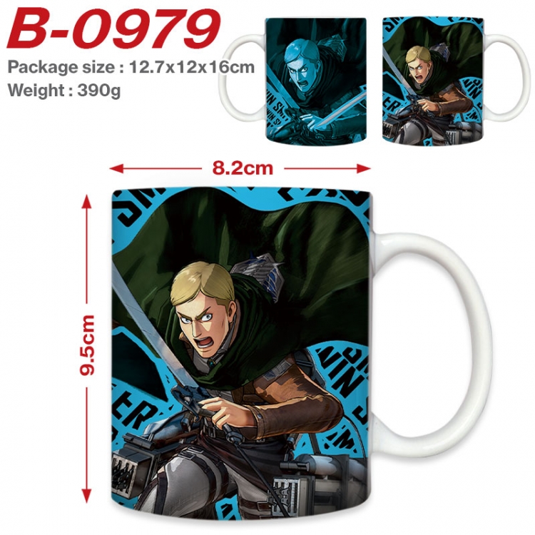 Shingeki no Kyojin Anime printed ceramic mug 400ml (single carton foam packaging)  B-0979