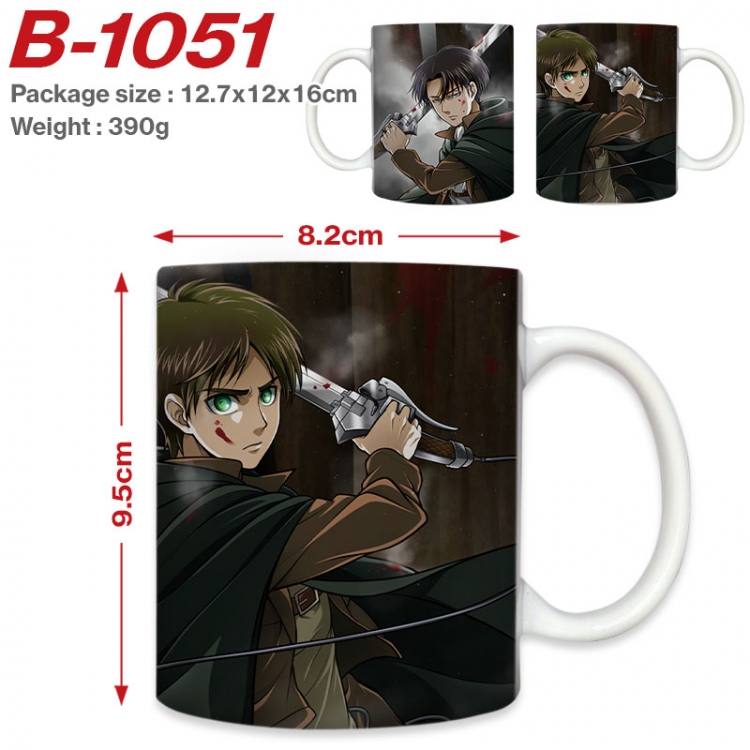 Shingeki no Kyojin Anime printed ceramic mug 400ml (single carton foam packaging)  B-1051