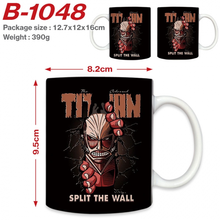 Shingeki no Kyojin Anime printed ceramic mug 400ml (single carton foam packaging)  B-1048