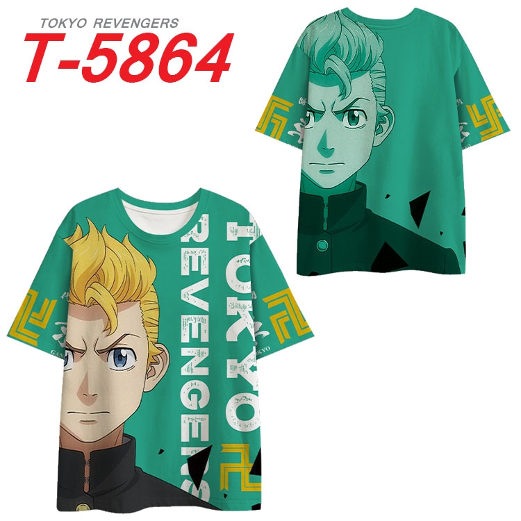 Tokyo Revengers Anime Full Color Milk Silk Short Sleeve T-Shirt from S to 6XL