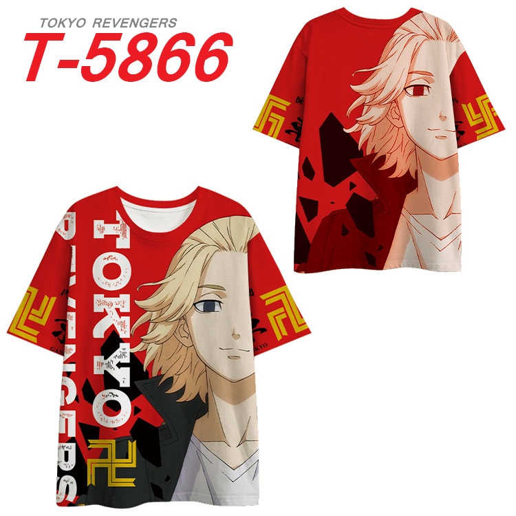 Tokyo Revengers Anime Full Color Milk Silk Short Sleeve T-Shirt from S to 6XL