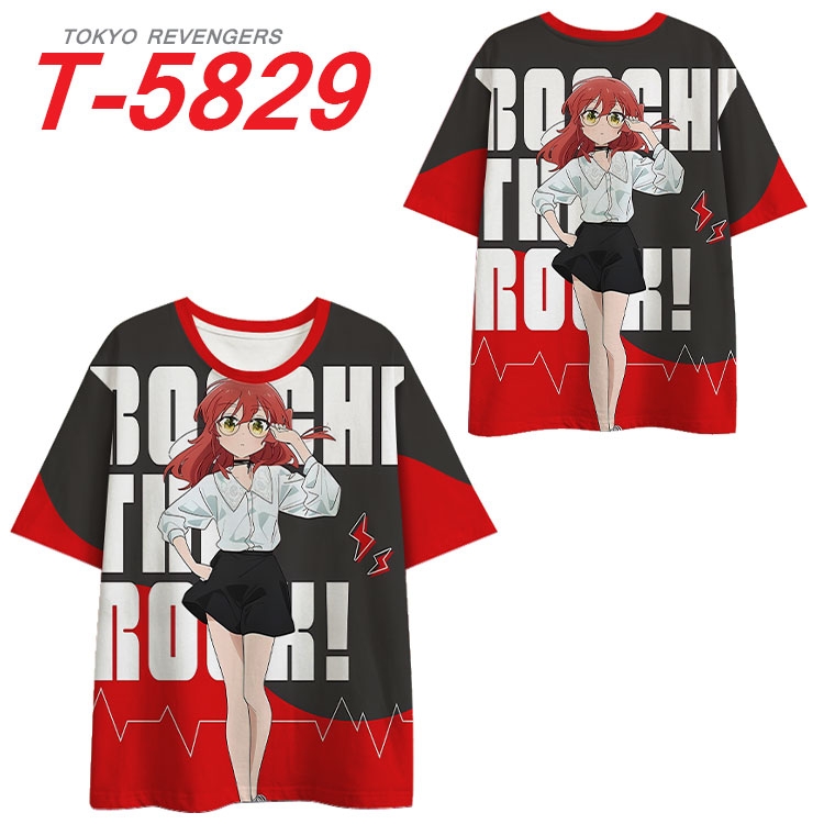 BOCCHI THE ROCK! Anime Full Color Milk Silk Short Sleeve T-Shirt from S to 6XL