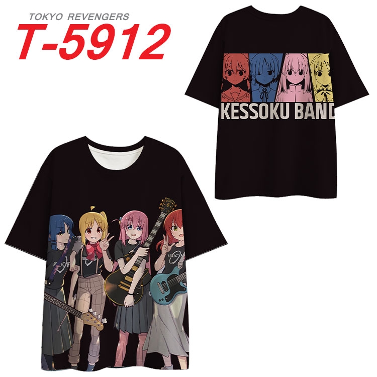 BOCCHI THE ROCK! Anime Full Color Milk Silk Short Sleeve T-Shirt from S to 6XL