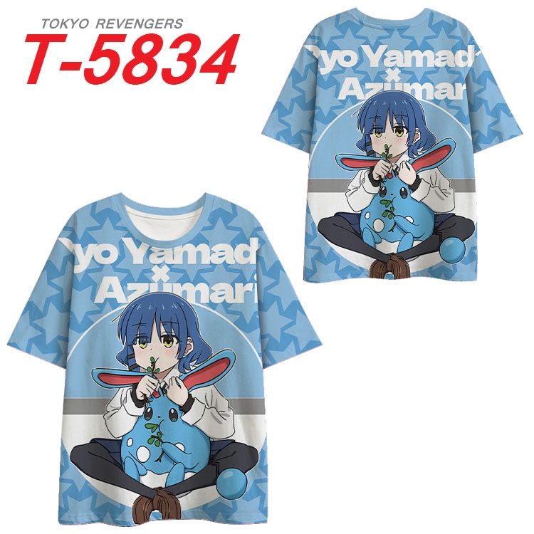 BOCCHI THE ROCK! Anime Full Color Milk Silk Short Sleeve T-Shirt from S to 6XL