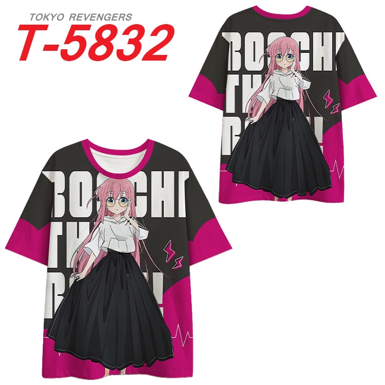 BOCCHI THE ROCK! Anime Full Color Milk Silk Short Sleeve T-Shirt from S to 6XL