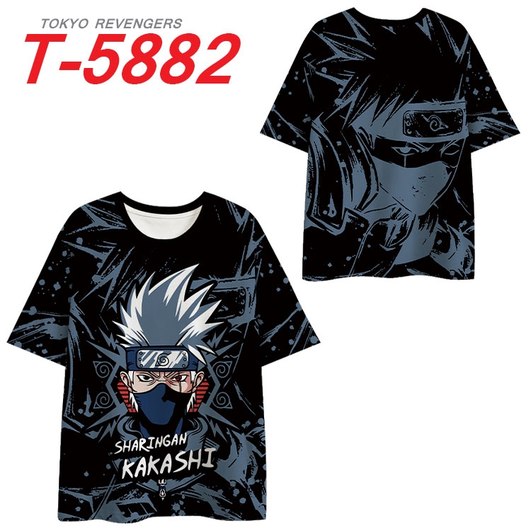 Naruto Anime Full Color Milk Silk Short Sleeve T-Shirt from S to 6XL T-5882