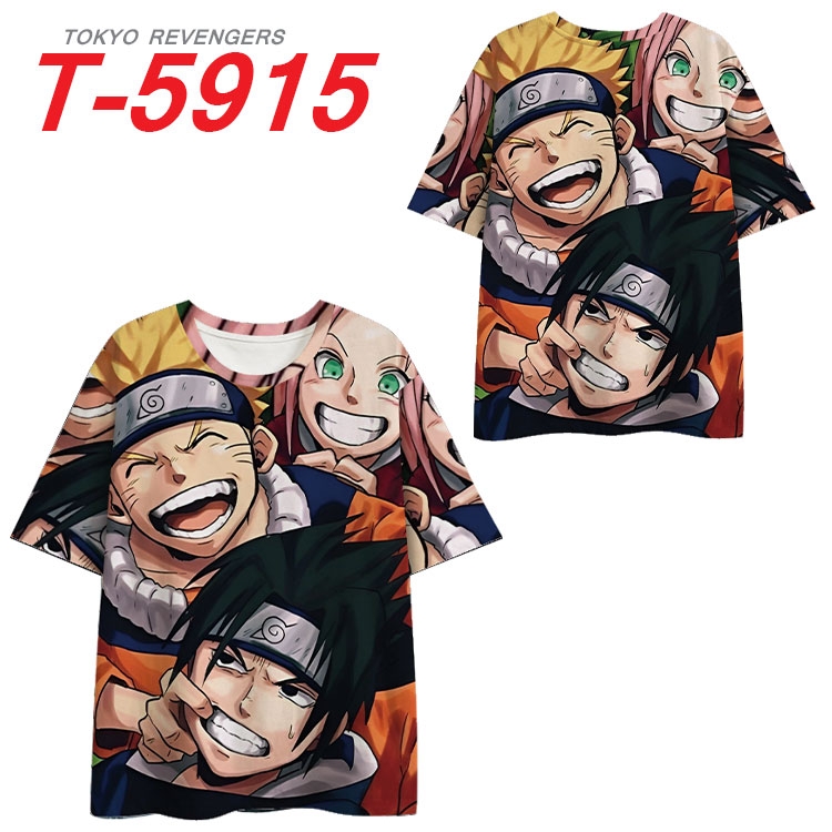 Naruto Anime Full Color Milk Silk Short Sleeve T-Shirt from S to 6XL T-5915