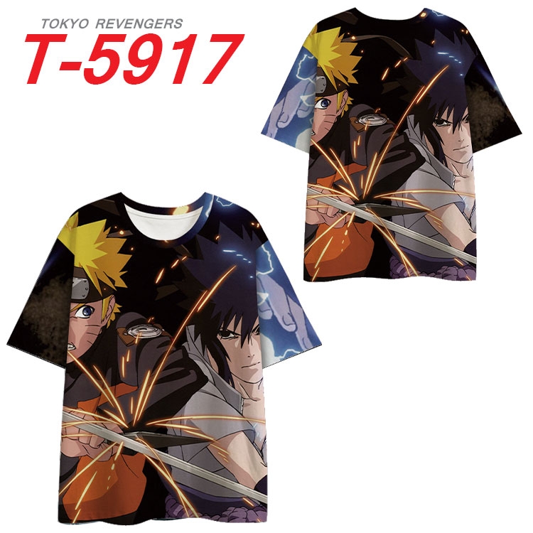 Naruto Anime Full Color Milk Silk Short Sleeve T-Shirt from S to 6XL T-5917