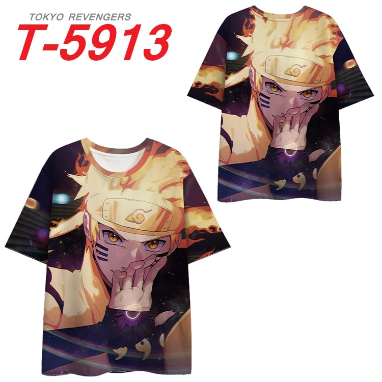 Naruto Anime Full Color Milk Silk Short Sleeve T-Shirt from S to 6XL  T-5913