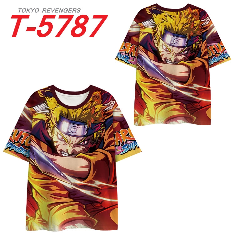 Naruto Anime Full Color Milk Silk Short Sleeve T-Shirt from S to 6XL T-5787