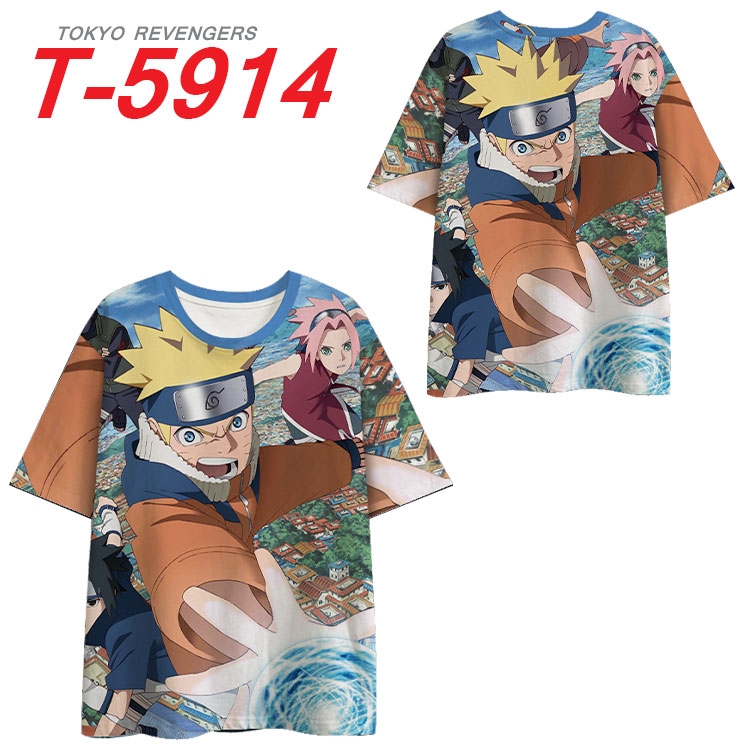 Naruto Anime Full Color Milk Silk Short Sleeve T-Shirt from S to 6XL T-5914