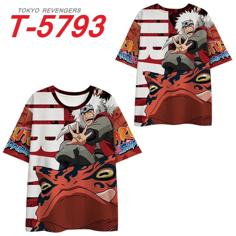 Naruto Anime Full Color Milk Silk Short Sleeve T-Shirt from S to 6XL T-5793