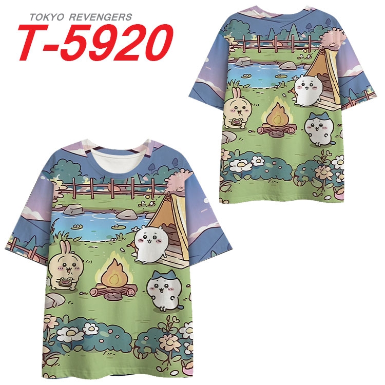 Chiikawa Anime Full Color Milk Silk Short Sleeve T-Shirt from S to 6XL T-5920
