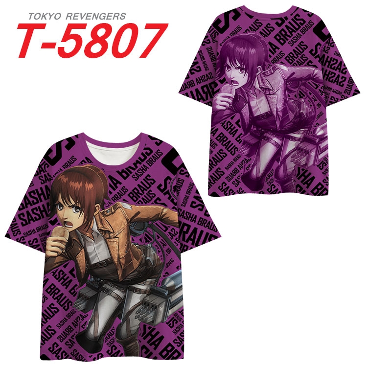 Shingeki no Kyojin Anime Full Color Milk Silk Short Sleeve T-Shirt from S to 6XL T-5807
