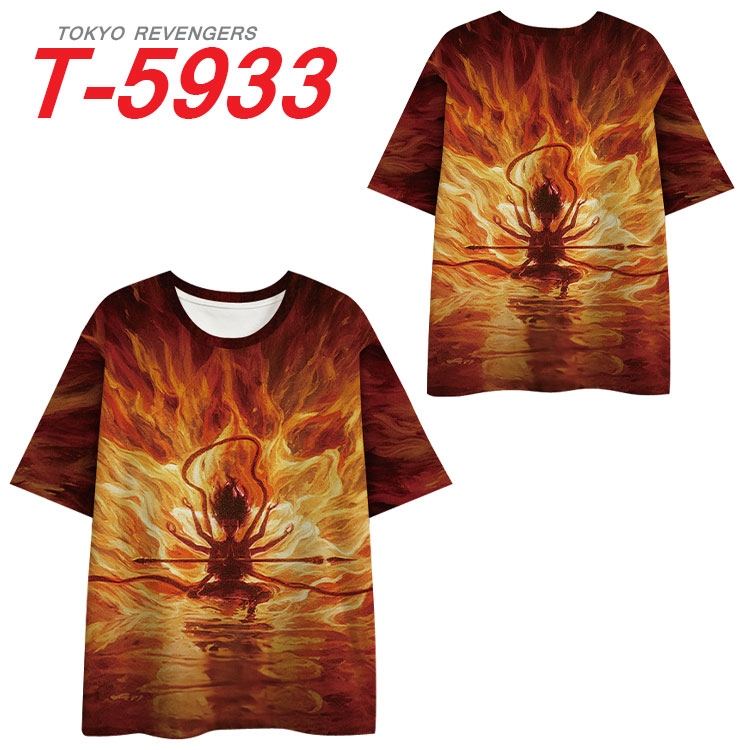 Nezha Anime Full Color Milk Silk Short Sleeve T-Shirt from S to 6XL T-5933